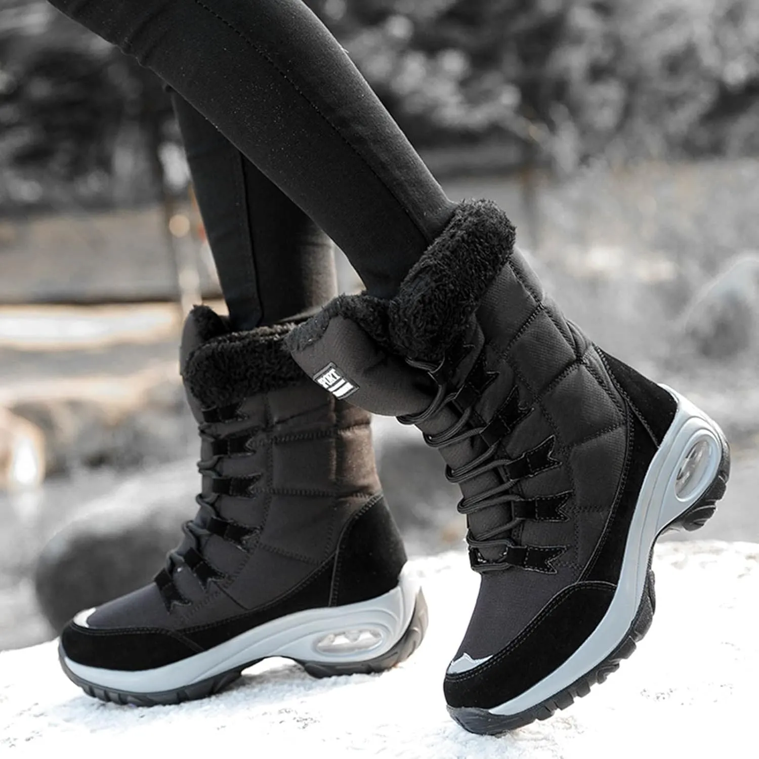 Winter Boots for Women Snow Boots for Women Padded Warm Shoes Outdoor Non-Slip Snow Boots Sneakers Casual Shoes