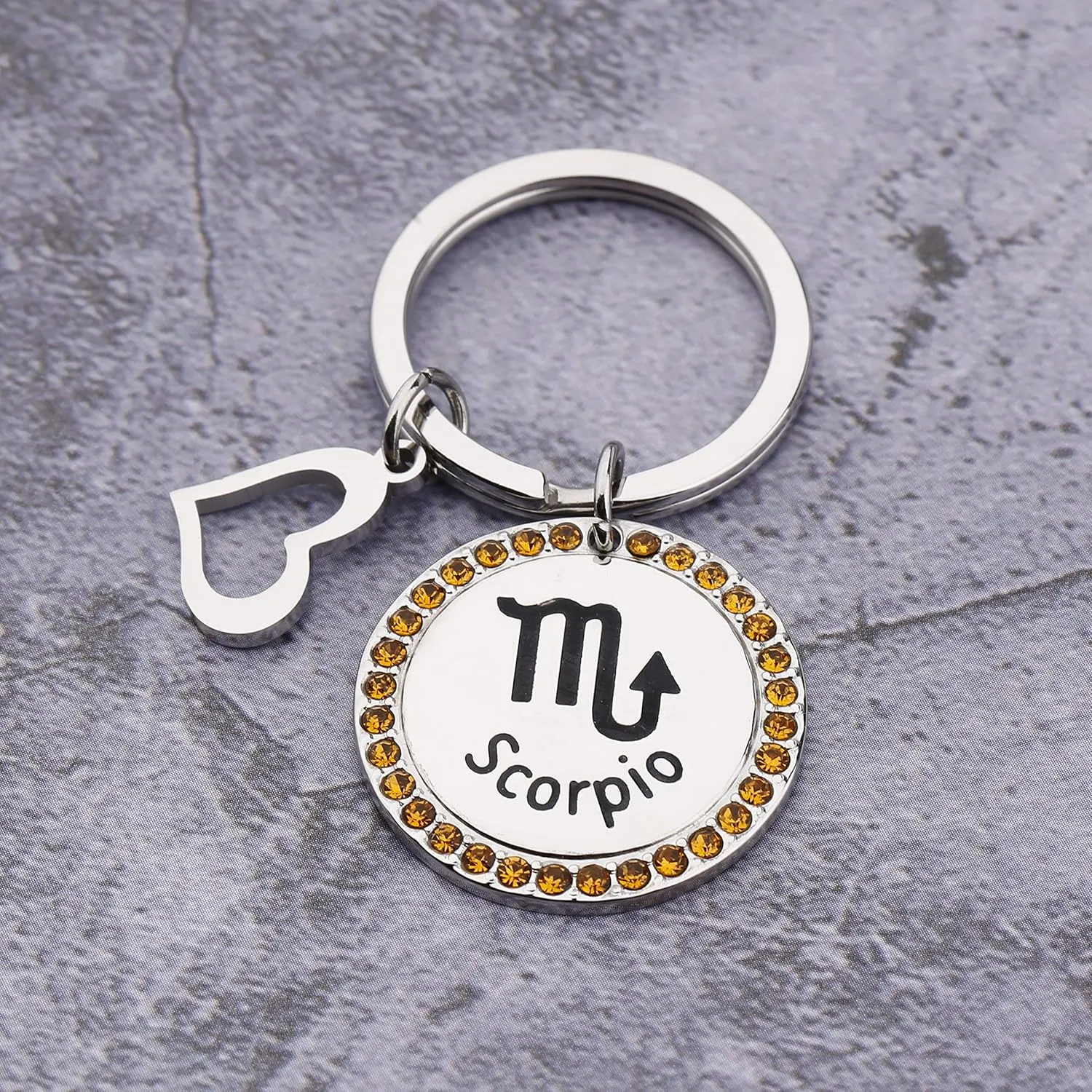 WKXZMTR 12 Constellations Keychain Constellation Jewelry Zodiac Sign Gift Astrology Jewelry Birthday Gift for Women Girls