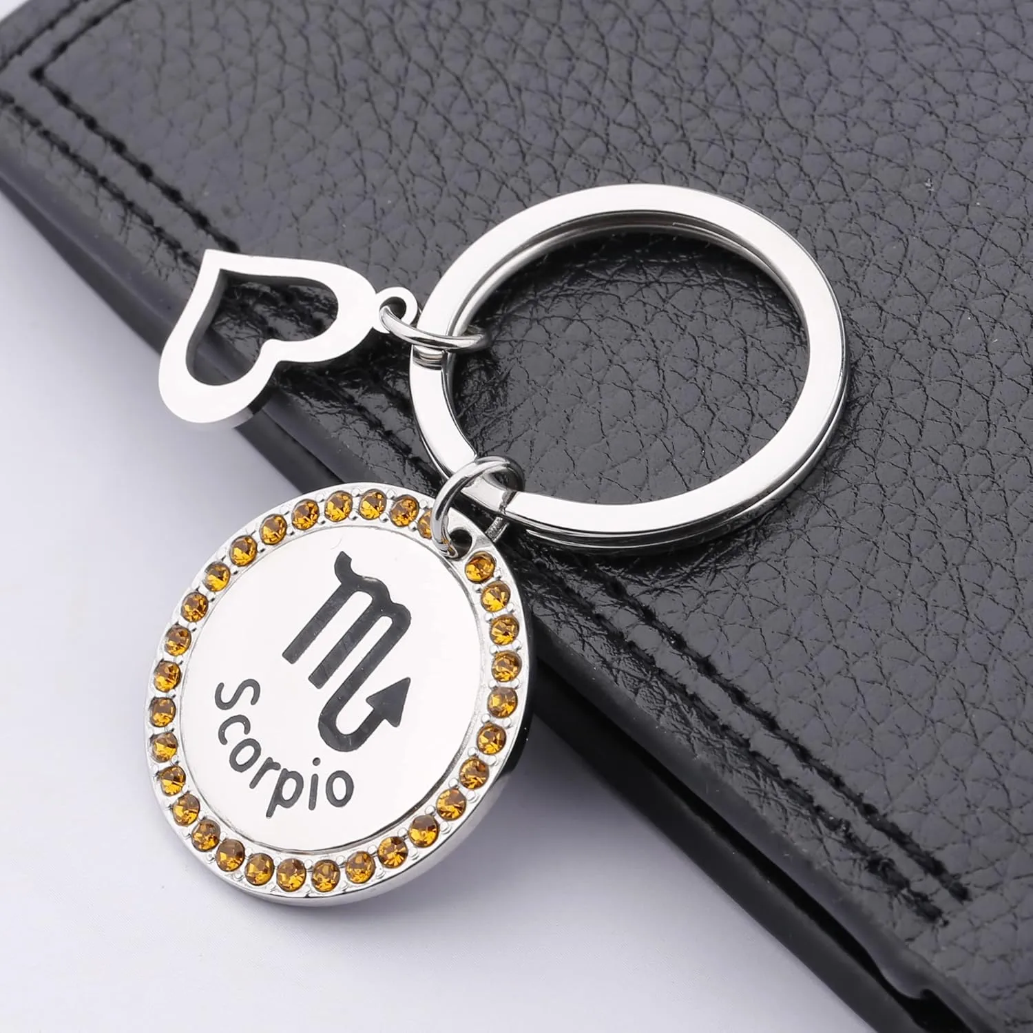 WKXZMTR 12 Constellations Keychain Constellation Jewelry Zodiac Sign Gift Astrology Jewelry Birthday Gift for Women Girls