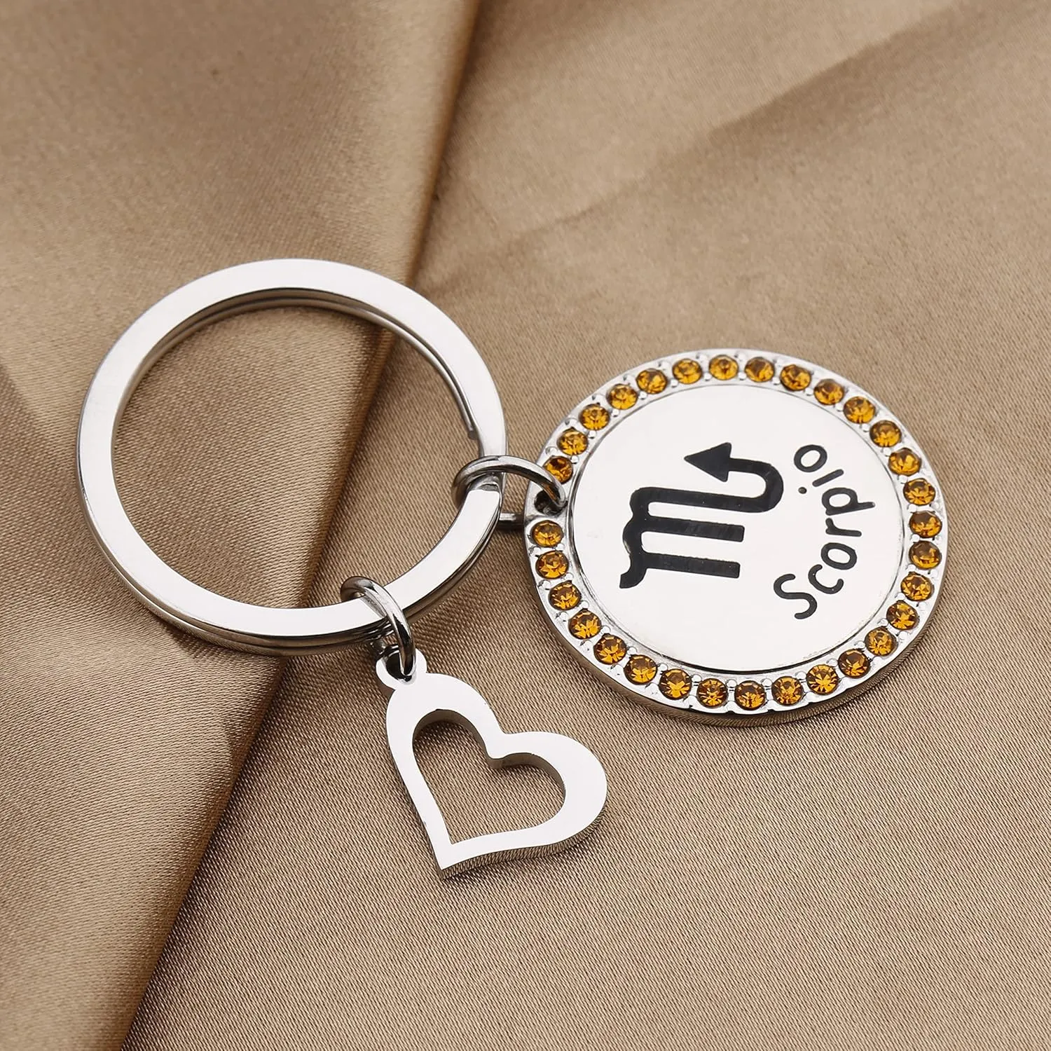 WKXZMTR 12 Constellations Keychain Constellation Jewelry Zodiac Sign Gift Astrology Jewelry Birthday Gift for Women Girls