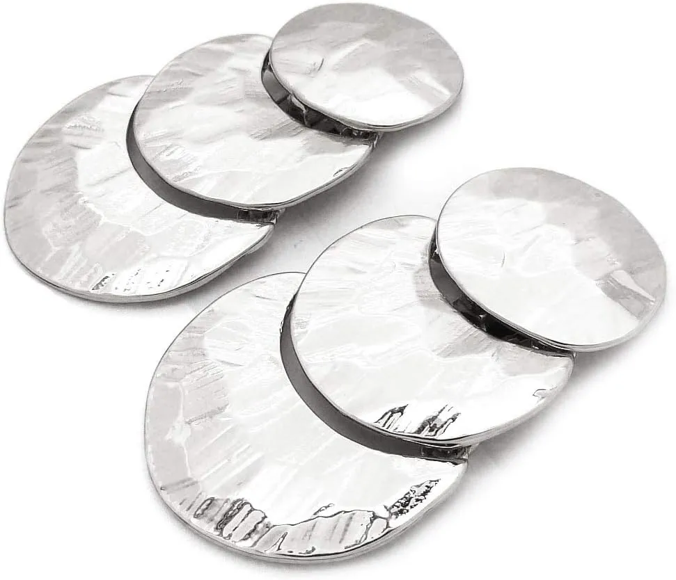Women Oversize Geometric, Tear Drop, Hammered Statement Metal Clip on Earring Many Styles