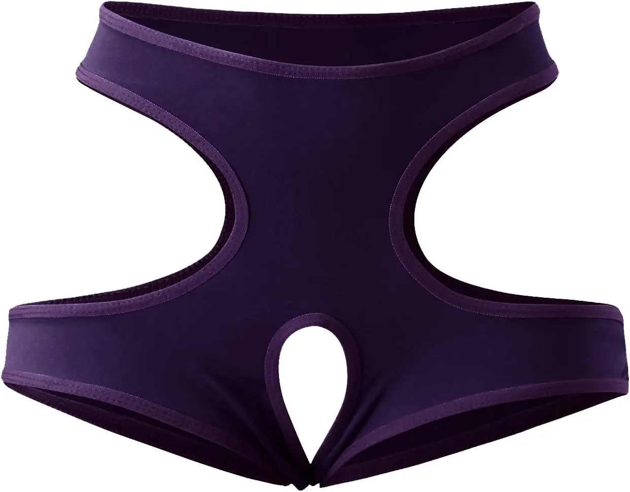 Women Sexy Cut Out Underwear Boy Shorts Panties Solid Color Thongs T-Back Boxer Briefs For Sex See Through Funny Boyshorts