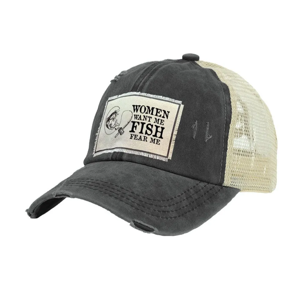 Women Want Me - Vintage Distressed Trucker Adult Hat
