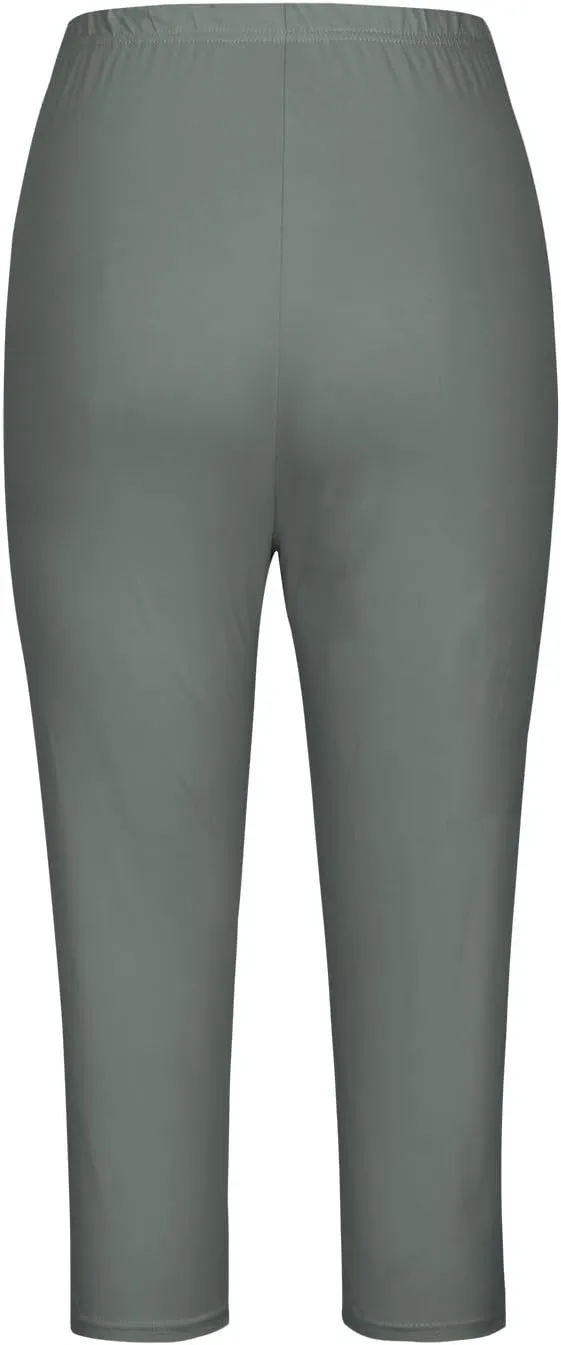 Womens Capris Leggings Summer Casual Stretch Knee Length Workout Yoga Pants Solid Soft Cozy Cropped Pants