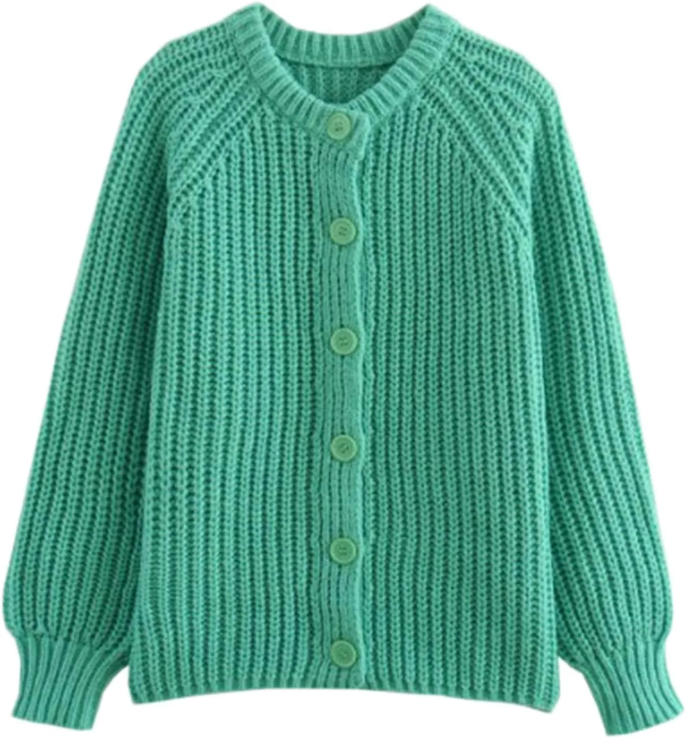 Womens Casual Cardigan Sweater Button Down Long Sleeve Chunky Soft Knit Sweater Fall Open Front Loose Cardigan Coat