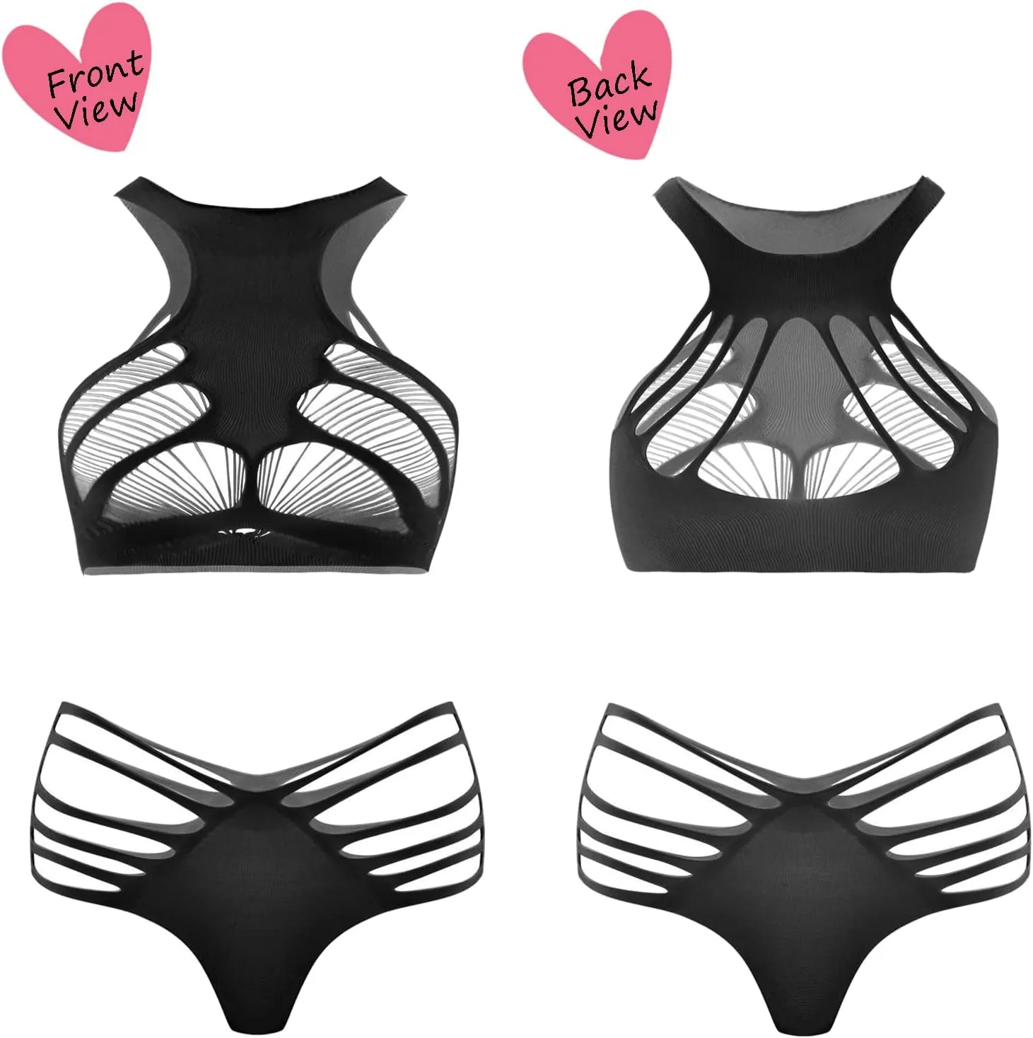 Women's Fishnet Lingerie Lace Stockings Bodysuits Mesh Babydoll for Women