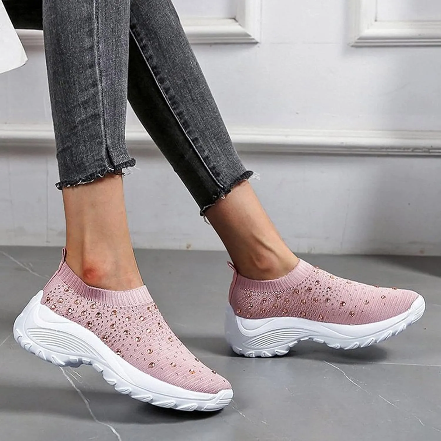 Womens Running Shoes Wide Width Trendy Sneakers for Women 2023 Black Womens Shoes Casual Fall Slip Ons Sneakers for Women Slip Ons Zapatos Plataforma De Mujer Elegantes para Fiestas Negros