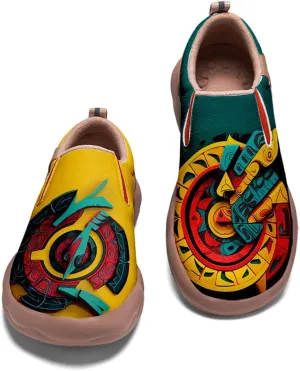 Women's Slip-Ons Sneakers Casual Loafers Microfiber Art Painted Comfort Soft Walking Travel Shoes
