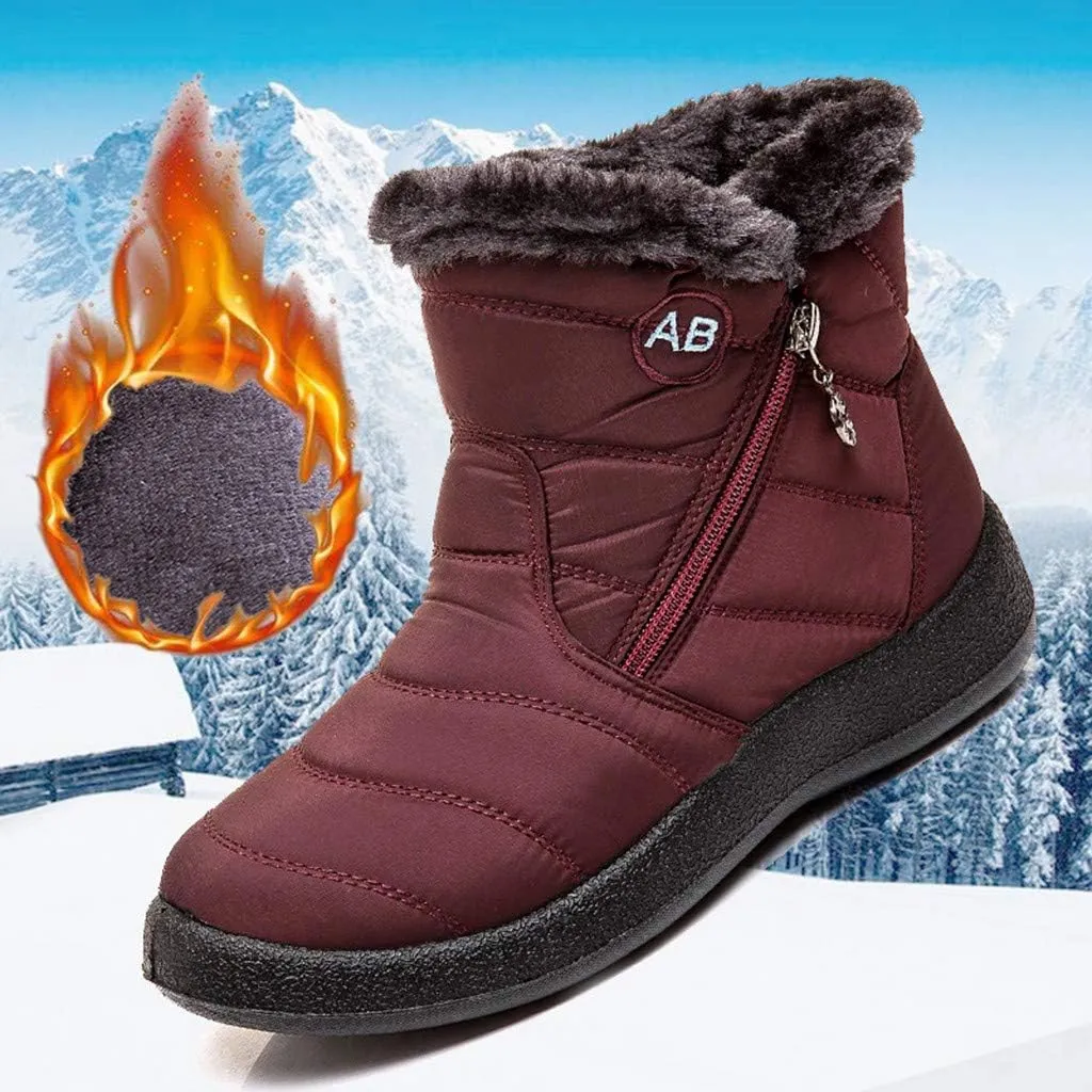 Womens Snow Boots Waterproof Insulated Wide Woman Size 12 Wide Snow Boots Fuzzy Knee High Winter Boots for Women Cute Winter Women Boots Heel Wide Toe Box Women Winter Boot