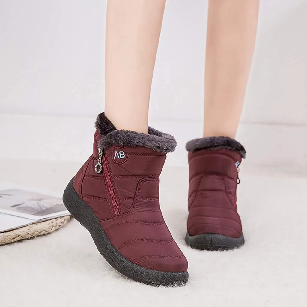 Womens Snow Boots Waterproof Insulated Wide Woman Size 12 Wide Snow Boots Fuzzy Knee High Winter Boots for Women Cute Winter Women Boots Heel Wide Toe Box Women Winter Boot