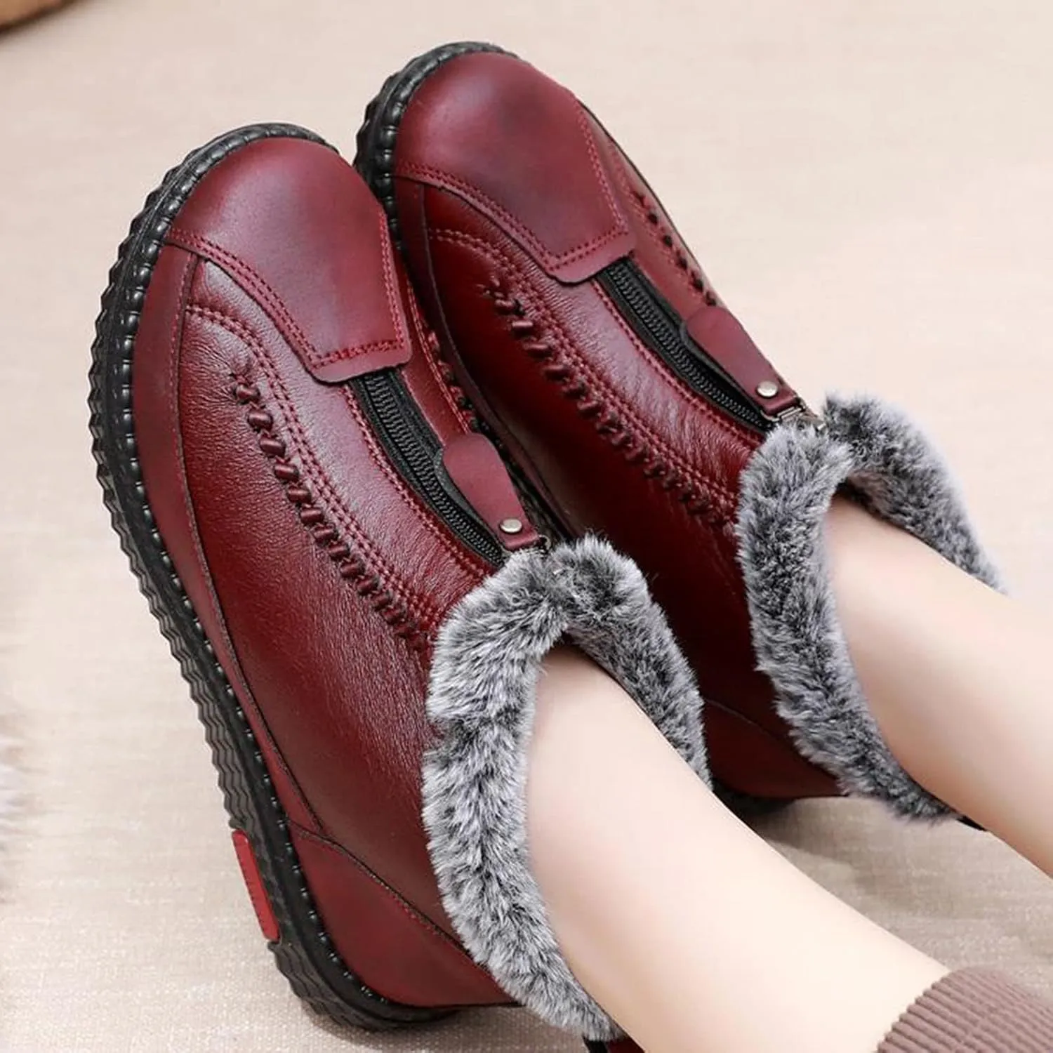 Womens Snow Boots Waterproof Insulated Womens Winter Boots Slip on Winter Boots for Women Slip ons Winter Boot Women Fur Botas Para Mujer De Invierno Para La Nieve