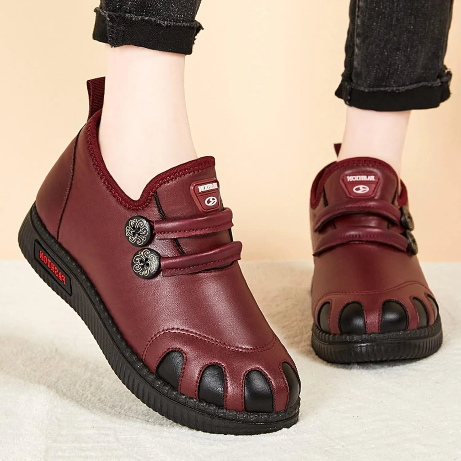 Women's Snow Boots Waterproof Snow Boots for Women Size 11.5 Women's Winter Fur Boots Size 12 Wide Width Boots for Winter Botas Invierno Mujer