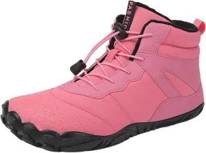 Women's Walking Boots Waterproof Trekking & Hiking Shoes For Backpacking Camping Trails Outdoor Walking Fashionable Women's Shoes Fur Lined No-Slip WaterProof Mini Warm boots & men M23-Red