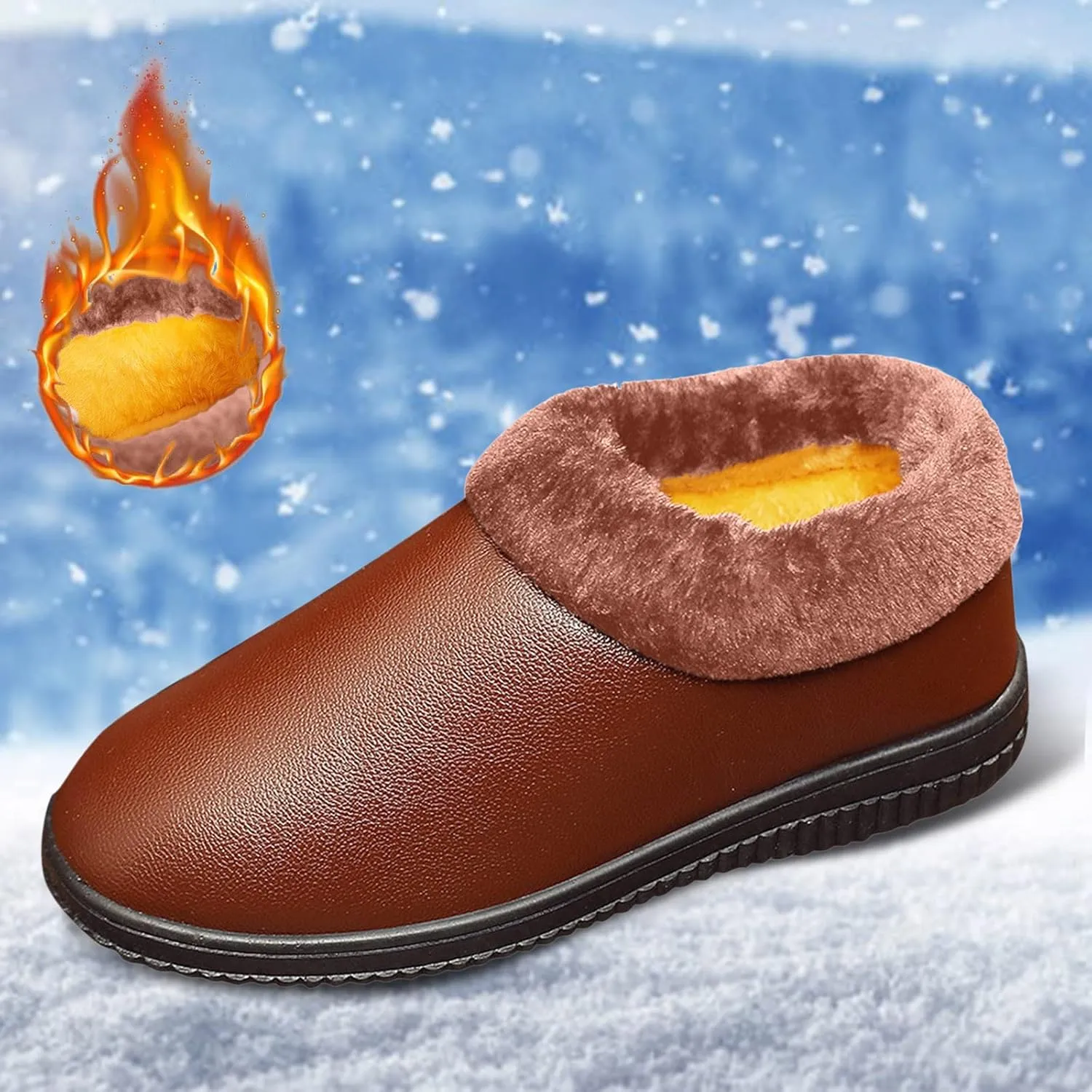 Women's Wide Width Go Snow Boots Womens Winter Boots Wide Calf Womens Wide Snow Boots Waterproof Slip on Snow Boots for Women Cute Tall Winter Boots for Women with Heel